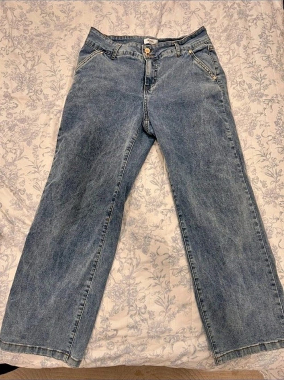 Bleu Straight Leg Jeans Blue Size 12P